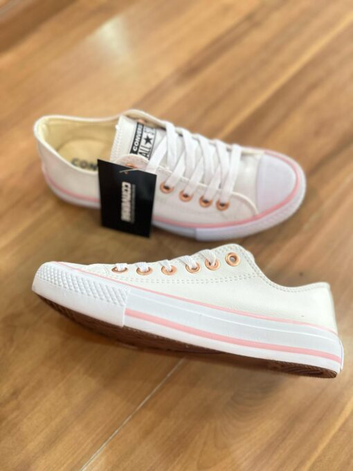 Tênis Casual A.S Branco Rosa